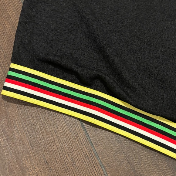 WINDSOR BLACK CROP TOP WITH COLORED STRIPE DETAILS - Picture 11 of 16